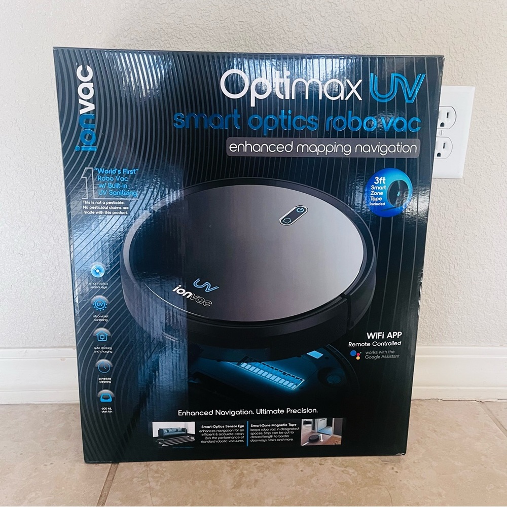 Robotic Vacuum Cleaner Sanitizer - Smart Clean UV Robo Vac Wi-Fi Connected